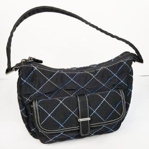 Vera Bradley Quilted Bag Purse Blue Black